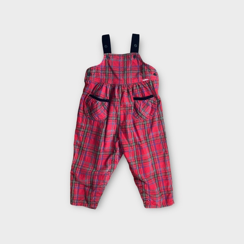 OshKosh B’gosh Vintage Plaid Holiday Red Romper